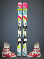 Dětské lyže TECNO PRO SWEETY 110cm + Lyžáky 23,5cm, TOP STAV