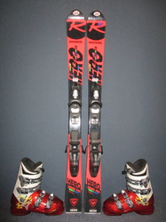 Dětské lyže ROSSIGNOL HERO MTE 110cm + Lyžáky 23,5cm, VÝBORNÝ STAV