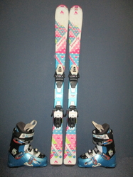 Juniorské lyže MCKINLEY SWEETY 120cm + Lyžáky 24,5cm, VÝBORNÝ STAV