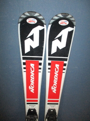 Juniorské lyže NORDICA TEAM RACE 120cm + Lyžáky 24,5cm, SUPER STAV