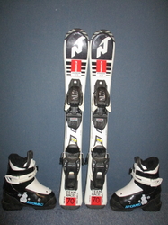 Dětské lyže NORDICA TEAM RACE 70cm + Lyžáky 16,5cm, TOP STAV