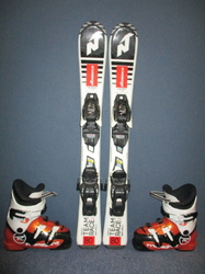 Dětské lyže NORDICA TEAM RACE 80cm + Lyžáky 18,5cm, TOP STAV