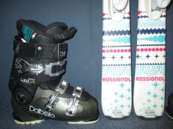 ROSSIGNOL TERRAIN 128cm + Lyžáky 24,5cm