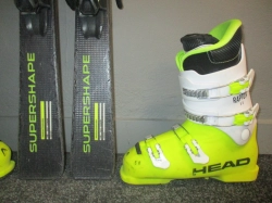 HEAD SUPERSHAPE TEAM 140cm + Lyžáky 26,5cm