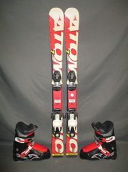 Dětské lyže ATOMIC RACE 7 100cm + Lyžáky 20,5cm, SUPER STAV