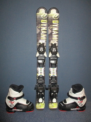 Dětské lyže DYNAMIC VR 07 80cm + Lyžáky 18,5cm, VÝBORNÝ STAV