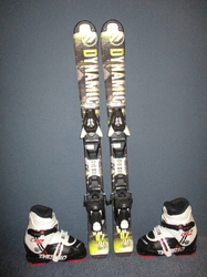Dětské lyže DYNAMIC VR 07 90cm + Lyžáky 19,5cm, VÝBORNÝ STAV