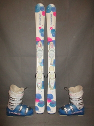 Juniorské lyže DYNASTAR SALSA 116cm + Lyžáky 23,5cm, TOP STAV