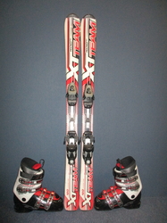 Juniorské lyže TECNO XT TEAM 120cm + Lyžáky 24,5cm, VÝBORNÝ STAV