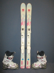Juniorské lyže VÖLKL CHICA 120cm + Lyžáky 24cm, SUPER STAV