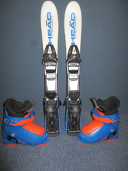 HEAD SUPERSHAPE TEAM 67cm + Lyžáky 16,5cm