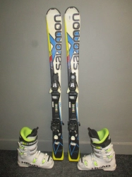 SALOMON X-RACE 110cm + Lyžáky 23cm
