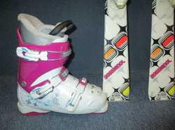 ROSSIGNOL DIVA 130cm + Lyžáky 24,5cm