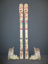 Juniorské lyže ROSSIGNOL FUN GIRL 150cm + Lyžáky 26,5cm, VÝBORNÝ STAV