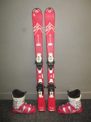 SALOMON QST LUX Jr 21/22 110cm + Lyžáky 22,5cm