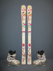 Juniorské lyže ROSSIGNOL FUN GIRL 130cm + Lyžáky 25cm, SUPER STAV