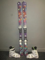 NORDICA CINNAMON GIRL 140cm + Lyžáky 26,5cm