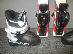 HEAD SUPERSHAPE TEAM 67cm + Lyžáky 16,5cm