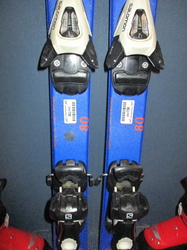 Dětské lyže SALOMON QST MAX Jr 80cm + Lyžáky 17,5cm, SUPER STAV