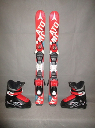 Dětské lyže ATOMIC REDSTER XT 80cm + Lyžáky 17,5cm, SUPER STAV