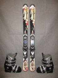 Dětské lyže ROSSIGNOL BANDIT 110cm + Lyžáky 23cm, VÝBORNÝ STAV
