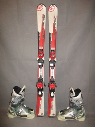 Juniorské lyže DYNAMIC VR 27 120cm + Lyžáky 24,5cm, SUPER STAV
