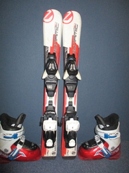 Dětské lyže DYNAMIC VR 27 70cm + Lyžáky 16,5cm, VÝBORNÝ STAV
