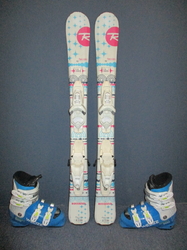 Dětské lyže ROSSIGNOL TERRAIN 92cm + Lyžáky 20,5cm, VÝBORNÝ STAV