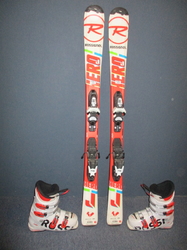 Juniorské lyže ROSSIGNOL HERO 120cm + Lyžáky 23,5cm, VÝBORNÝ STAV 