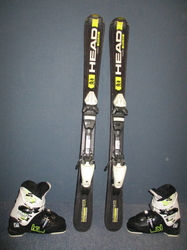 Dětské lyže HEAD SUPERSHAPE 107cm + Lyžáky 22,5cm, VÝBORNÝ STAV 