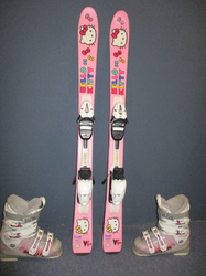 Dětské lyže HEAD HELLO KITTY 107cm + Lyžáky 21,5cm, SUPER STAV 