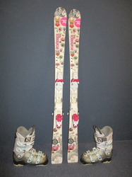 Juniorské lyže ROSSIGNOL DIVA 130cm + Lyžáky 24,5cm, SUPER STAV 