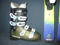 SALOMON QST MAX Jr 130cm + Lyžáky 25,5cm