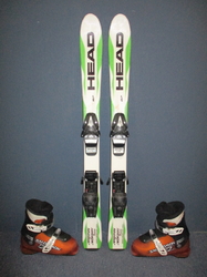 Dětské lyže HEAD SUPERSHAPE 97cm + Lyžáky 20cm, VÝBORNÝ STAV