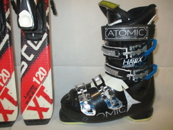 Juniorské lyže ATOMIC REDSTER XT 120cm + Lyžáky 24,5cm, SUPER STAV