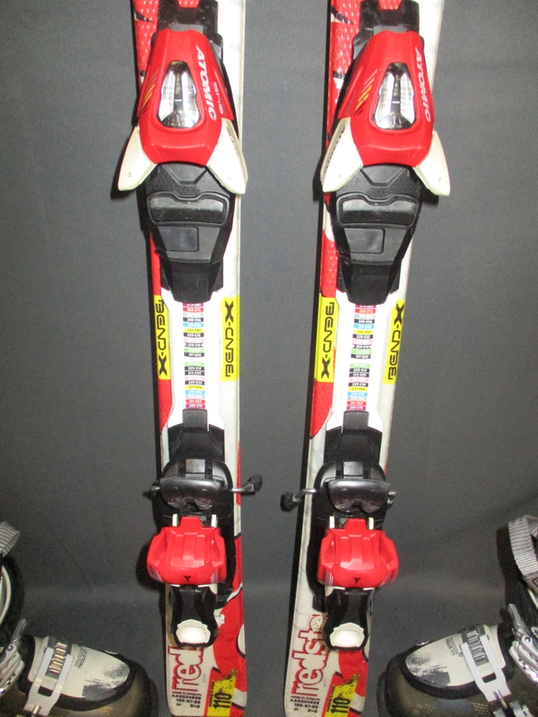 Dětské lyže ATOMIC REDSTER 110cm + Lyžáky 22,5cm, SUPER STAV