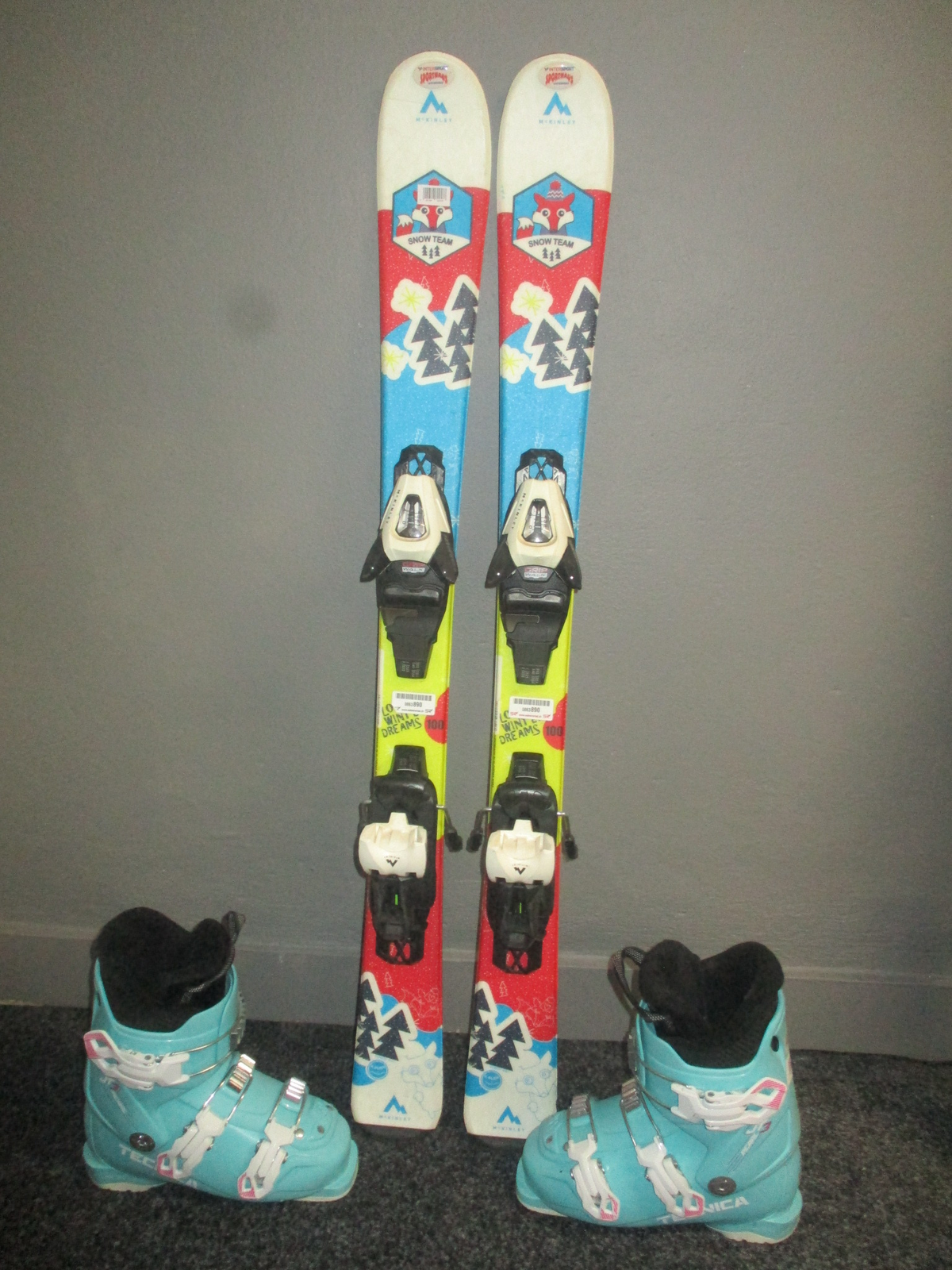 MCKINLEY SNOW TEAM 100cm + Lyžáky 21,5cm