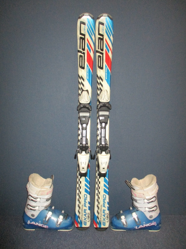 Juniorské lyže ELAN EXAR PRO 120cm + Lyžáky 24,5cm, VÝBORNÝ STAV