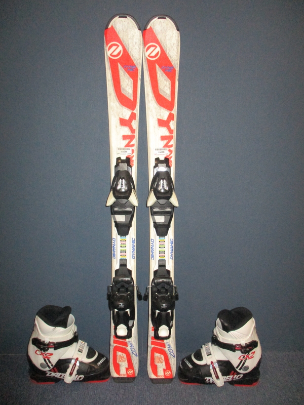 Dětské lyže DYNAMIC VR 07 100cm + Lyžáky 19,5cm, SUPER STAV