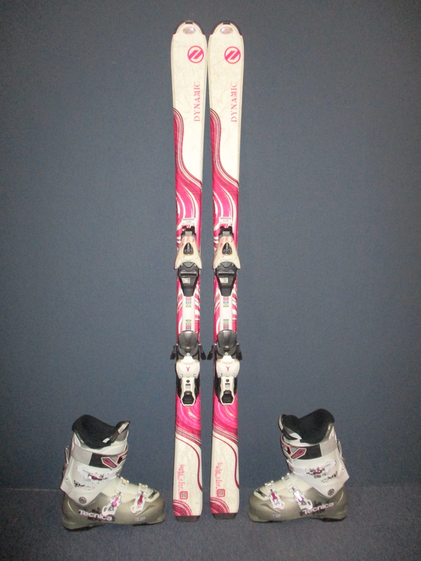 Juniorské lyže DYNAMIC LIGHT ELVE 150cm + Lyžáky 26,5cm, SUPER STAV
