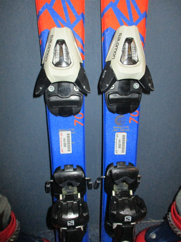 Dětské lyže SALOMON QST MAX Jr 70cm + Lyžáky 15,5cm, SUPER STAV