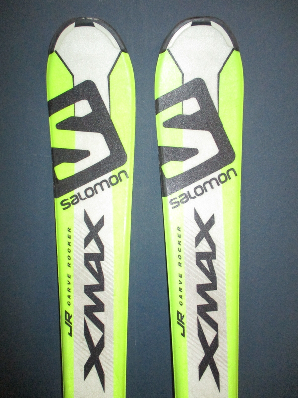 Juniorské lyže SALOMON X-MAX Jr 120cm + Lyžáky 24,5cm, SUPER STAV 