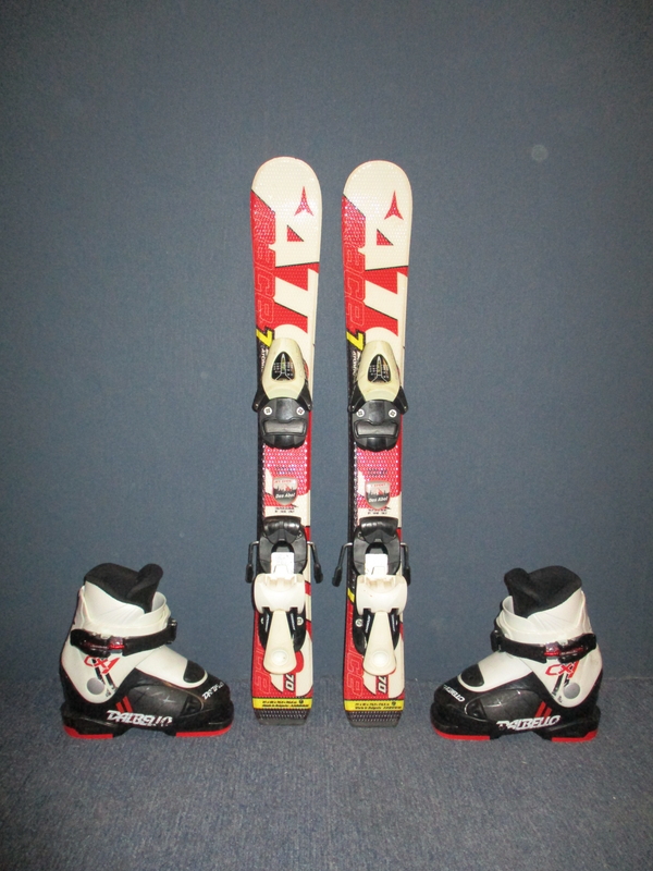 Dětské lyže ATOMIC RACE 7 70cm + Lyžáky 16,5cm, VÝBORNÝ STAV