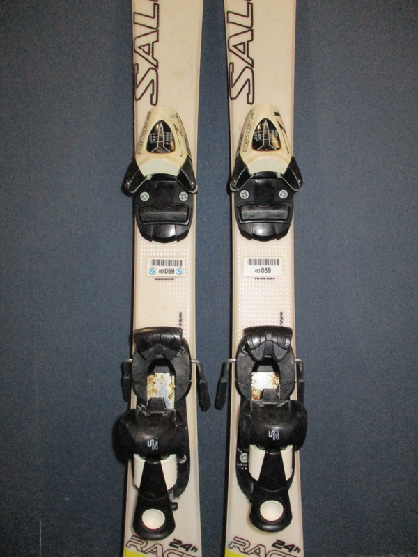 Dětské lyže SALOMON 24HRS 90cm + Lyžáky 19,5cm, VÝBORNÝ STAV